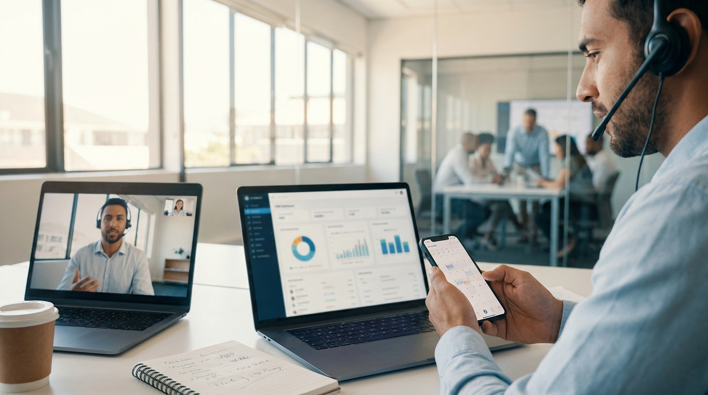 Capa do artigo: Automação no Follow-up: Conectando CRM e Agendamento para Vendas B2B